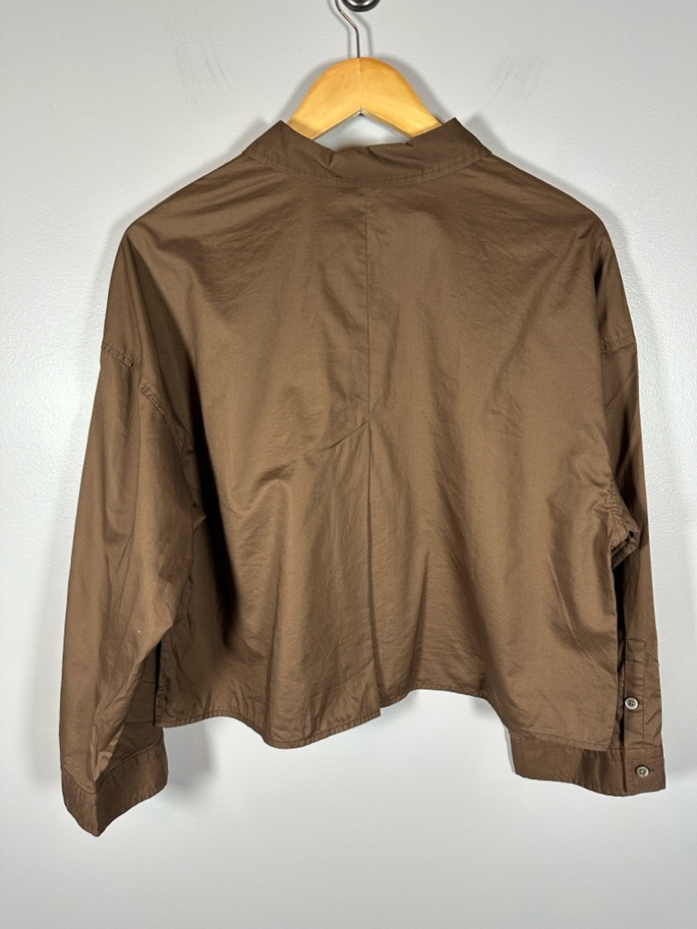 Everlane The Woven PJ Top Cropped Chestnut Size Extra Small XS NWT - Picture 4 of 9